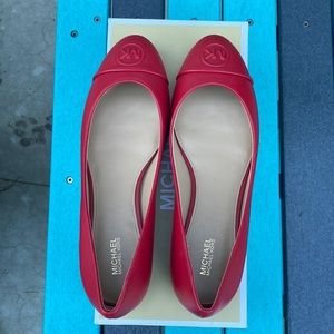 Michael Kors size 9 red nib Dylan Ballet